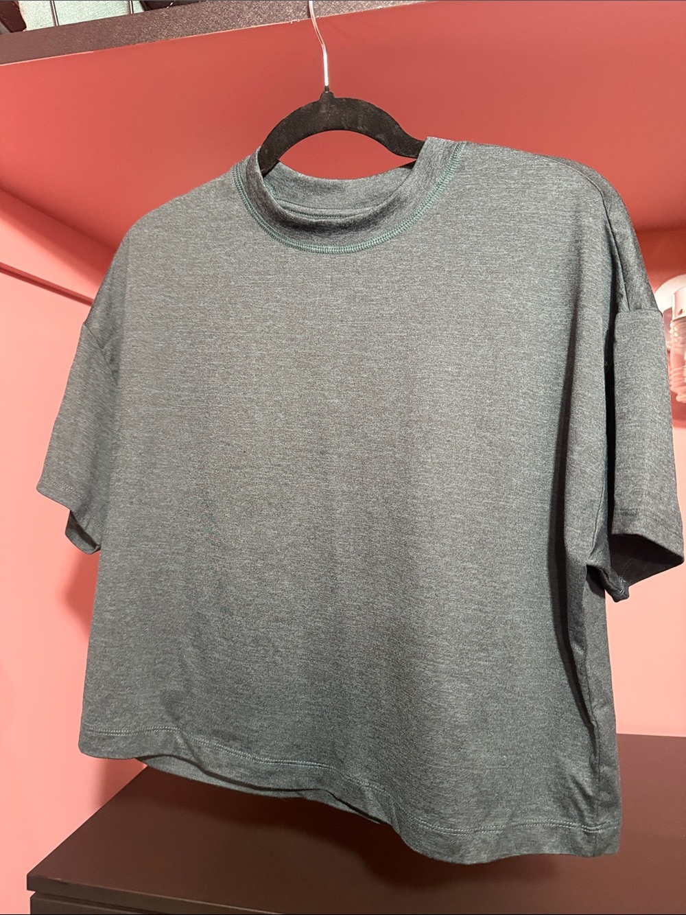 Quince Women's Heather Gray Crop Top Tee